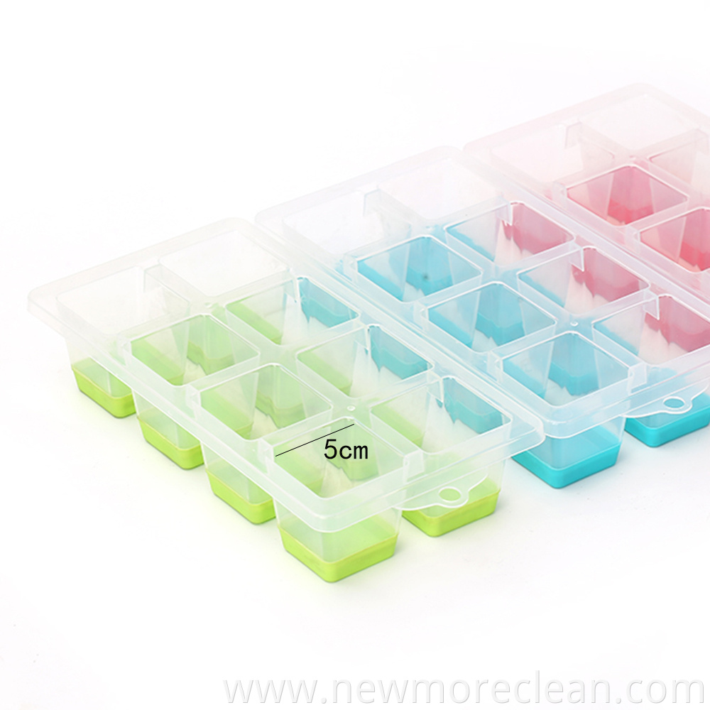 Easy-Release TPR & Flexible 8-Square Ice Cube Tray
